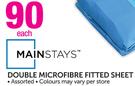 Mainstays Double Microfibre Fitted Sheet