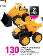JCB 2 Pack 7" Sand Truck And Loader-Per Pack