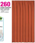 Dobby Diamond Rust Curtain