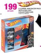 Hot Wheels 1x Zipbin Mini Racer Pack With 4 Die Cast Collection Cars-Per Pack