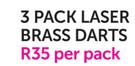 Puma 3 Pack Laser Brass Darts-Per Pack