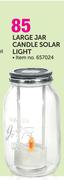 Large Jar Candle Solar Light