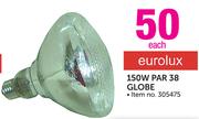 Eurolux 150W Par 38 Globe-Each