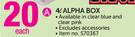 Bigjim 4Ltr Alpha Box-Each