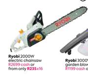 Special Ryobi 2000W Electric Chainsaw 