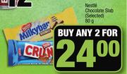 Nestle Chocolate Slab-2 x 80g