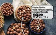 Nuggles Tumbles: Chocolate Coated Peanuts, Raisins Or Shortcake-Per 100g