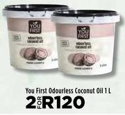 You First Odourless Coconut Oil-For 2 x 1L