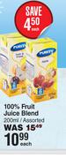 Purity 100% Fruit Juice Blend Assorted-200ml Each