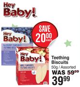 Hey Baby Teething Biscuits Assorted-50g 