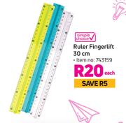 Simple Choice Ruler Fingerlift 30cm-Each