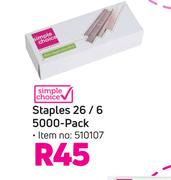 Simple Choice Staples 26/6-5000 Pack