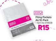Simple Choice Filing Pockets A4-10 Per Pack