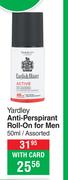 Yardley Anti Perspirant Roll-On For Men