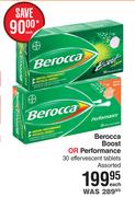 Berocca Boost Or Performance-30 Effervescent Tablets Each