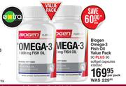 Biogen Omega 3 Fish Oil Value Pack-90+90 Softgel Capsules Per Pack
