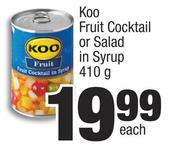 Koo Fruit Cocktail Or Salad In Syrup-410g Each
