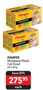 Pamper Multipack Moist Cat Food-48 x 85g Each