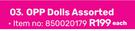 Barbie OPP Dolls Assorted (850020179)-Each