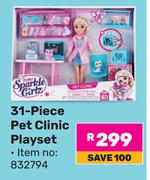 Sparkle Girlz 31 Piece Pet Clinic Playset (832794)