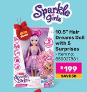 Sparkle Girlz 10.5" Hair Dreams Doll With 5 Surprises (850027881)
