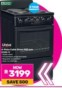 Univa 4-Plate Cable Stove 500mm U405-1