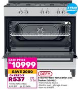 Defy 5-Burner New York Series Gas Cooker DGS902