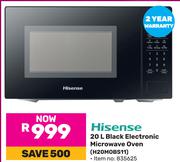 Hisense 20Ltr Black Electronic Microwave Oven H20M0BS11