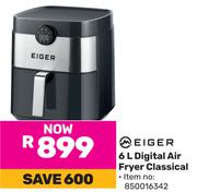 Eiger 6Ltr Digital Air Fryer Classical