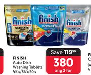Finish Auto Dish Washing Tablets-For Any 2 x 45's/56's/50's Pack