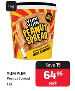 Yum Yum Peanut Spread-1kg Each