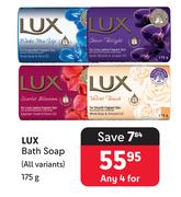 Lux Bath Soap (All Variants)-For Any 4 x 175g