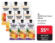 M 100% Fruit Juice Blend (All Variants) 6 x 200ml-Per Pack