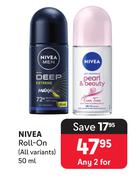 Nivea Roll-On (All Variants)-For Any 2 x 50ml