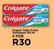 Colgate Triple Action Toothpaste-For 2 x 100ml
