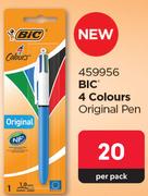 Bic 4 Colours Original Pen-Per 4 Pack
