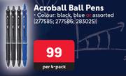 Pilot Acroball Ball Pens-Per 4 Pack