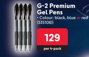 Pilot G-2 Premium Gel Pens-Per 4 Pack
