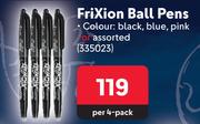 Pilot Frixion Ball Pens-Per 4 Pack
