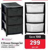 Contour 3 Drawer Storage Set-Per Set