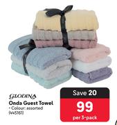Glodina Onda Guest Towel-Per 3 Pack