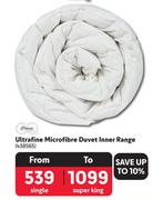 Classic Ultrafine Microfibre Duvet Inner Range (Single)