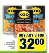 Koo Baked Beans In Tomato Sauce (Selected)-3 x 410g