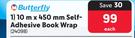 Butterfly 10m x 450mm Self-Adhesive Book Wrap 24098-Each