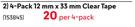 Aro 4-Pack 12mm x 33mm Clear Tape 153845-Per 4-Pack
