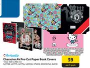 Butterfly Character 400 x 260mm A4 Pre-Cut Paper Book Covers-Per 5-Pack