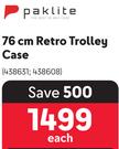 Paklite 76cm Retro Trolley Case-Each