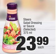 Steers Salad Dressing Or Sauce (Selected)-375ml Each