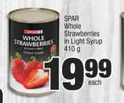 Spar Whole Strawberries In Light Syrup-410g Each
