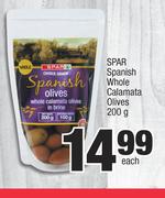 Spar Spanish Whole Calamata Olives-200g Each